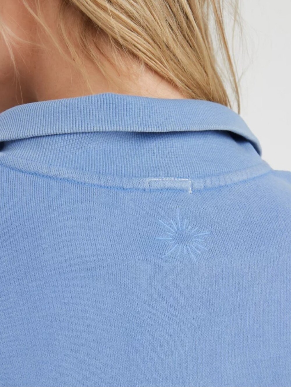 52. Offline aerie Cropped Half-Zip Pullover in Light Blue - Picture 3 of 9